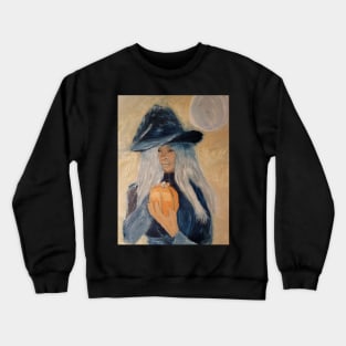 Trick or treat oil painting by Tabitha kremesec Crewneck Sweatshirt